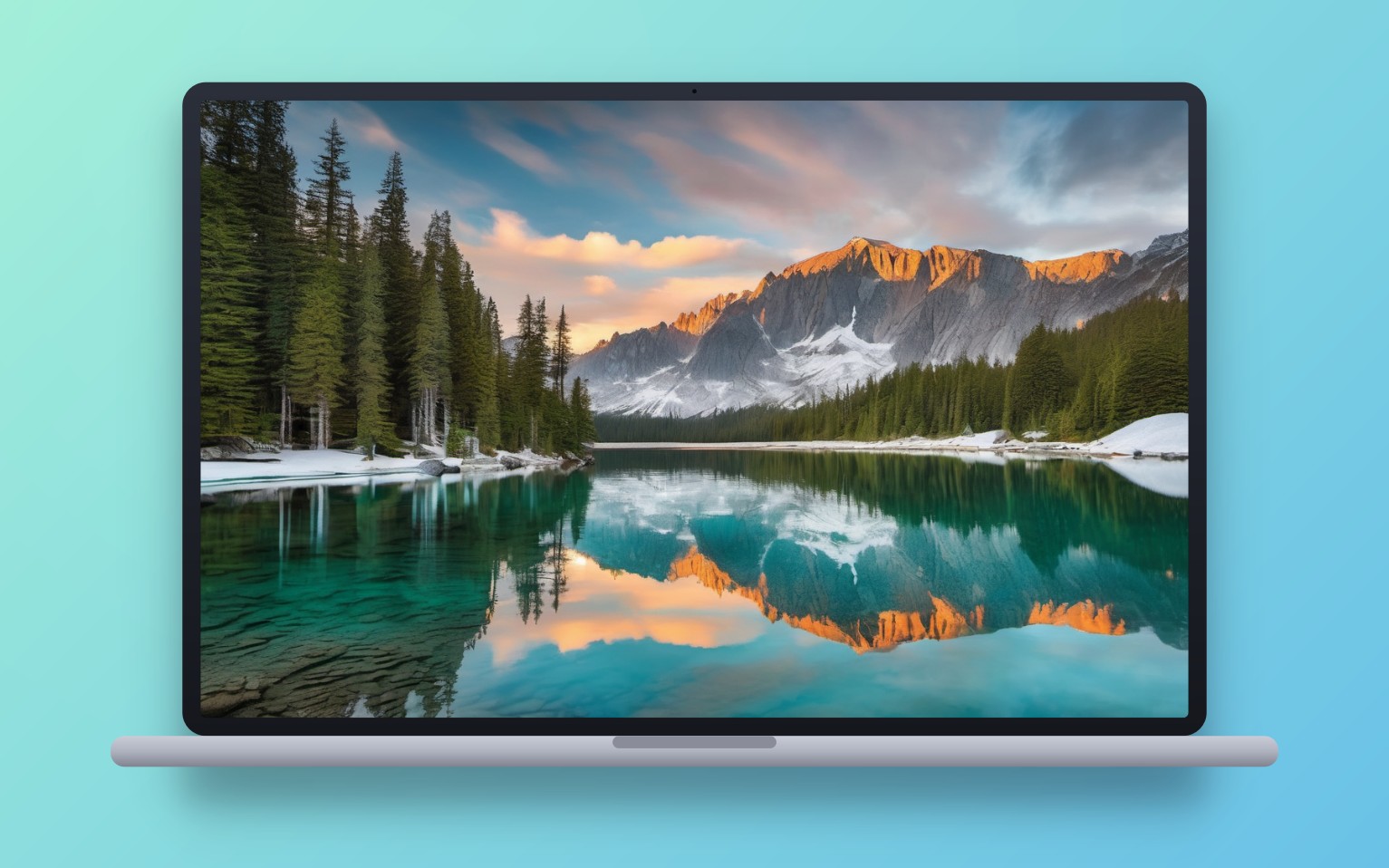 ScreenPolish laptop frame — Turn plain screenshots into share-ready visuals — gradient backgrounds, device frames, and one-click polish.